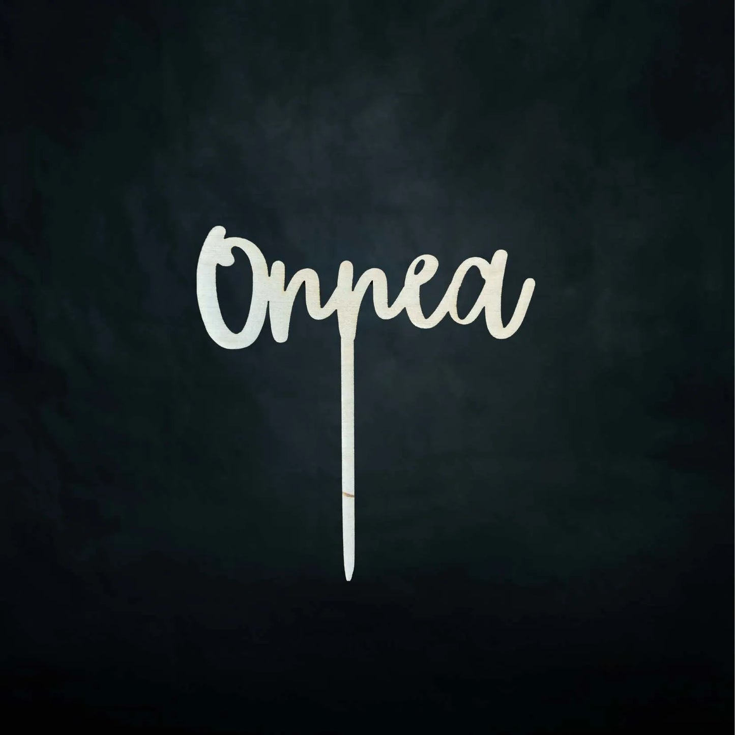 Puinen Onnea-kakkukoriste