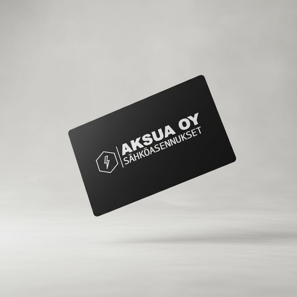 Alumiiniset käyntikortit logolla