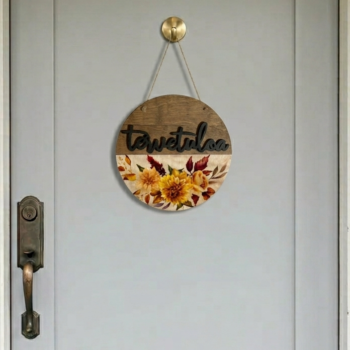 Tervetuloa kyltti. Ovikyltti. Sukunimikyltti 