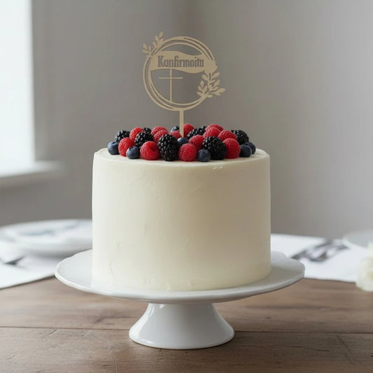 Konfirmaatio kakkukoriste, rippijuhlat kakkukoriste.