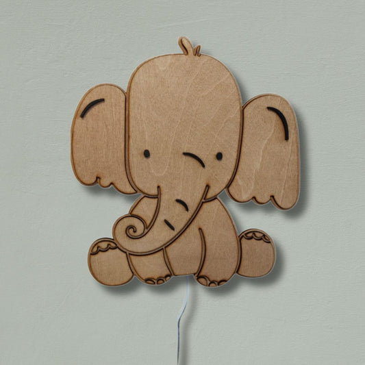 Norsu-valaisin lastenhuoneeseen.