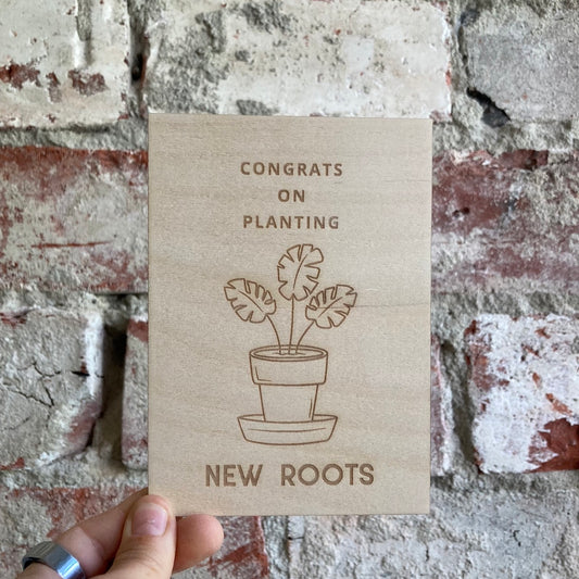 Onnittelukortti | New roots