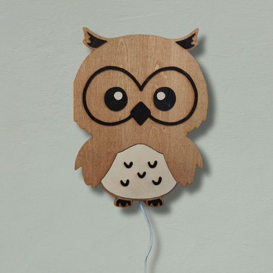 Pöllö-seinävalaisin lastenhuoneeseen.